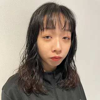 ミディアム パーマ mio 🍒レイヤーカットのヘアスタイル
