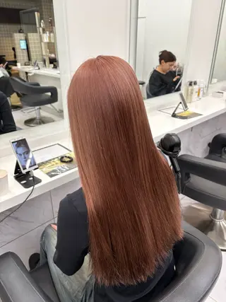 ロング カラー ダブルカラー/🐻 ベージュ/ピンクのヘアスタイル