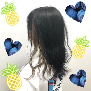 ロング カラー パーマ ヘアアレンジ メンズ キッズ 上品＆韓国風 🥀海心🥀のヘアスタイル