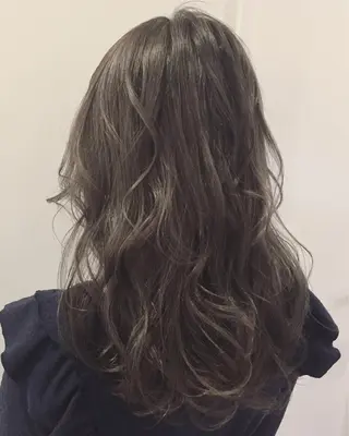 ミディアム セミロング ロング カラー パーマ ハイトーン×髪質改善 KENTAのヘアスタイル
