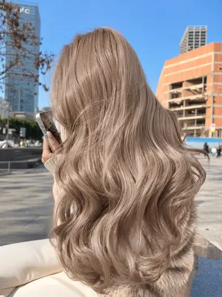 ロング カラー ヘアアレンジ 透明感カラー🎀艶髪 Anju/渋谷🎀のヘアスタイル