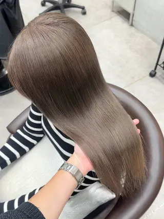 セミロング カラー ヘアアレンジ 天神/ブリーチ/ ブリーチなしカラーのヘアスタイル