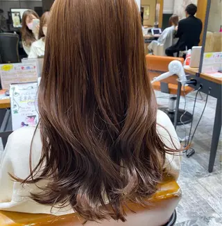 セミロング カラー 顔周り/くびれヘア 韓国ヘア💕風間るなのヘアスタイル