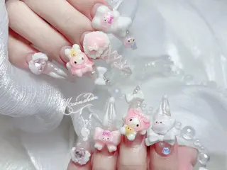 ネイル MochiMochi 🎀新宿/長さ出しのネイルデザイン