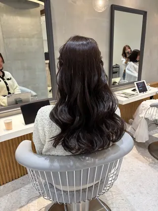 セミロング ヘアアレンジ ヘアセット/レイヤー 縮毛矯正/はるかのヘアスタイル