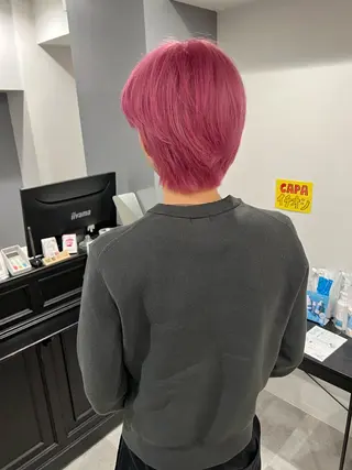 カラー メンズ ハイトーンカラー／ ボブ/KOBAのヘアスタイル
