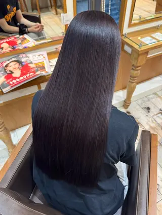 ロング カラー HIDERO/渋谷/ 韓国/顔周りカットのヘアスタイル