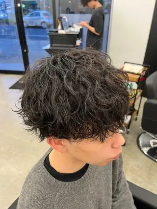 ショート パーマ メンズ メンズ特化🇰🇷 スズキシュンタのヘアスタイル