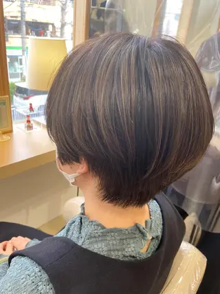 ショート カラー 30代からの大人 ショートのヘアスタイル