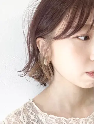 ミディアム カラー Babylone hair&makeのヘアスタイル