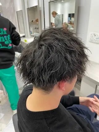 ショート パーマ メンズ 飯牟田/メンズパーマ ブリーチ/GEAR.のヘアスタイル