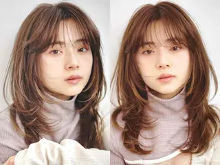 セミロング カラー 前田 裕介のヘアスタイル