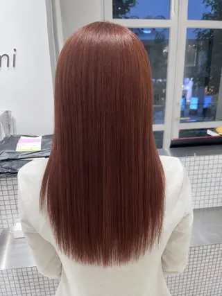 ミディアム カラー 縮毛矯正 / 透明感カラー首藤大翔のヘアスタイル
