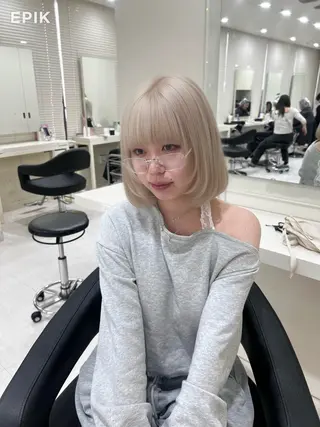 ショート カラー ヘアアレンジ 韓国レイヤー&ピンク 艶髪🩶maikoのヘアスタイル