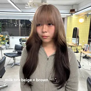 ロング カラー 🎀【透明感カラー 縮毛矯正】さえ🎀のヘアスタイル