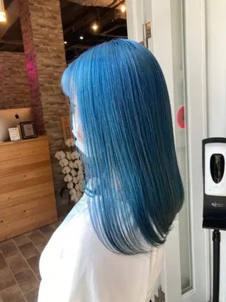セミロング カラー ヘアカラー&縮毛矯正 STAR☆RIVERのヘアスタイル