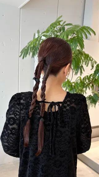 ロング ヘアアレンジ 明瀬 咲良🩰 ヘアセットのヘアスタイル