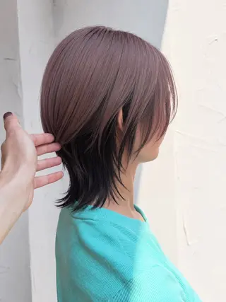ミディアム カラー 🌓ショート/ウルフ /ハイトーン/大夢のヘアスタイル
