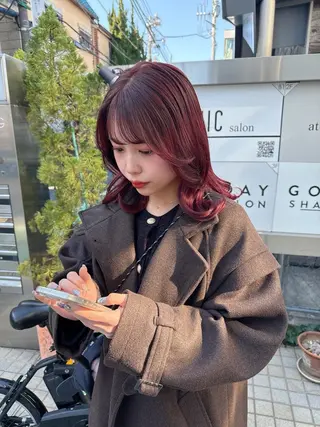 ミディアム カラー 似合わせヘア🫶🏻 つきいてるみのヘアスタイル