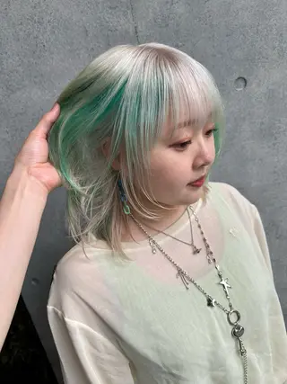 ミディアム カラー デザインカラー🎨 下北沢 / 磯部のヘアスタイル