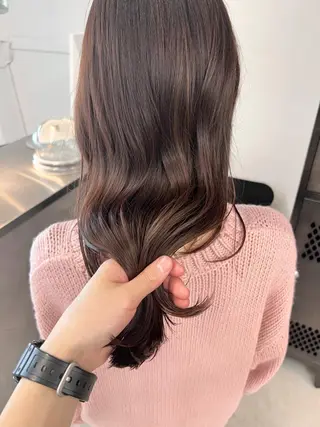 セミロング カラー 樫原裕二/似合わせ カット/透明感カラーのヘアスタイル