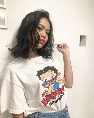 ミディアム カラー DAISUKE 美容師のヘアスタイル