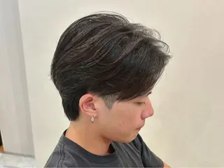 ショート センターパート 韓国ヘア・綾也のヘアスタイル