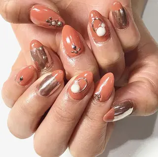 ネイル 渋谷/チップ長さ出し 👑アプレgel-xのネイルデザイン