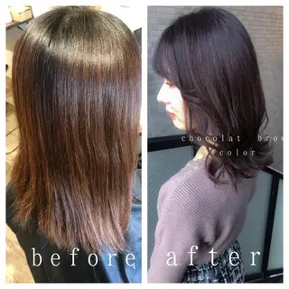 ミディアム カラー カラーパティシエ facce🌼ikoのヘアスタイル