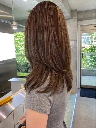 セミロング カラー 似合わせ×ハイトーン ブリーチカラー/大雅のヘアスタイル