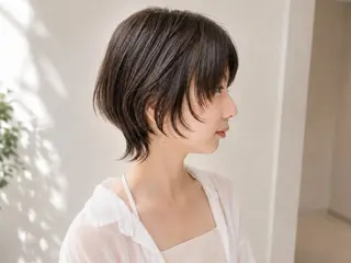 ショート デザインカラー/ウル フカット/藤下慧大のヘアスタイル