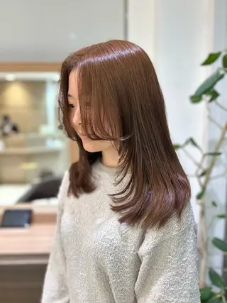 セミロング カラー 髪質改善 × 高発色 color/Runoのヘアスタイル