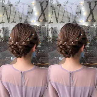 セミロング ヘアアレンジ パーマ/レイヤー /ハイライト/AOIのヘアスタイル
