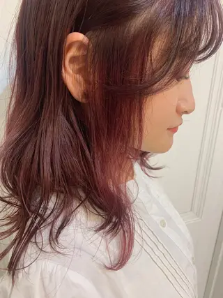セミロング カラー wakana/ 柔らかベージュカラーのヘアスタイル