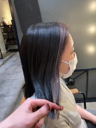 ミディアム カラー 髪質改善ストレート Kantaのヘアスタイル