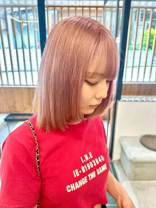 ショート カラー ハイトーンカラー が絶対可愛い✨泰聖✨のヘアスタイル