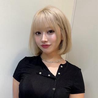 ショート カラー 🌟透明感カラー× 小顔カット いっせいのヘアスタイル