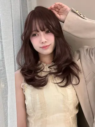 ロング カラー haru レイヤー/ブラウンのヘアスタイル