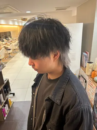 ショート カラー メンズ 塩谷黎✨イルミナ カラーメンズパーマ✨のヘアスタイル