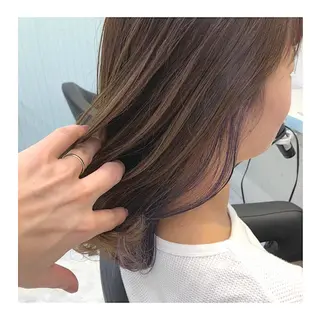ミディアム カラー レイヤーボブ/ボブ 仲川和人のヘアスタイル