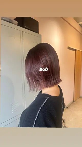 ショート カラー 🌙似合わせカット ⭐️ハイトーンボブのヘアスタイル