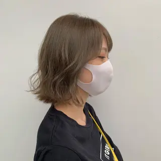 セミロング カラー マンツーマン×半個室 まちだきょうすけのヘアスタイル