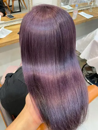 セミロング カラー navile momoのヘアスタイル