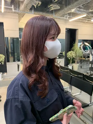 ミディアム カラー 透明感カラー✂︎ /縮毛矯正/YUKAのヘアスタイル