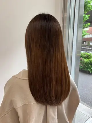 セミロング カラー 🥀似合わせ🥀 柔らかカラー・タイトのヘアスタイル