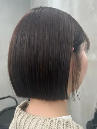 ショート 曲がる縮毛矯正 バレイヤージュ森田のヘアスタイル