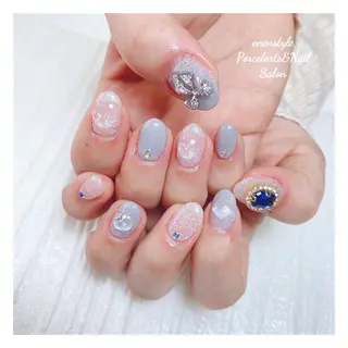 ミディアム ネイル 🐾enen style 🐾のネイルデザイン