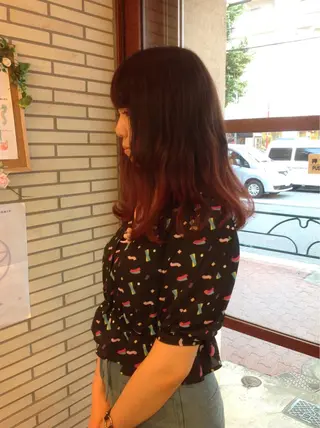 ミディアム カラー 高橋 聖羅のヘアスタイル