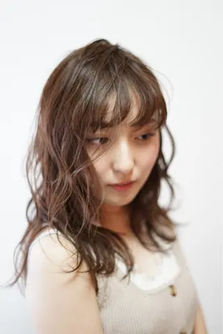 セミロング カラー たまプラーザ駅 YAMATOのヘアスタイル
