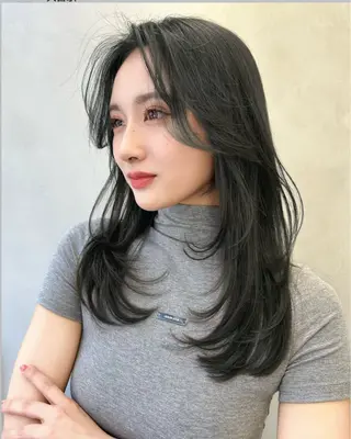 ロング カラー 髪質改善/透明感 カラー/吉田光佑のヘアスタイル